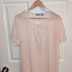 Chico's Short-Sleeve Sheer Blouse